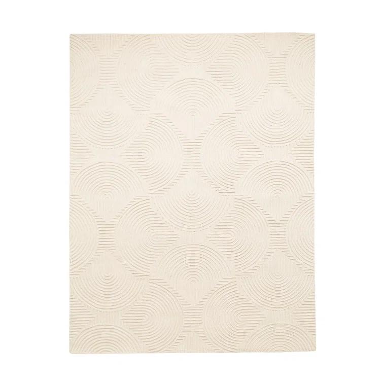 Global Views Arches Rug-Ivory/Ivory