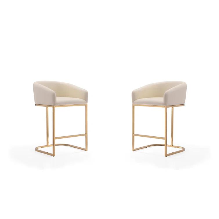 Bolland Upholstered Counter Stool with Metal Frame