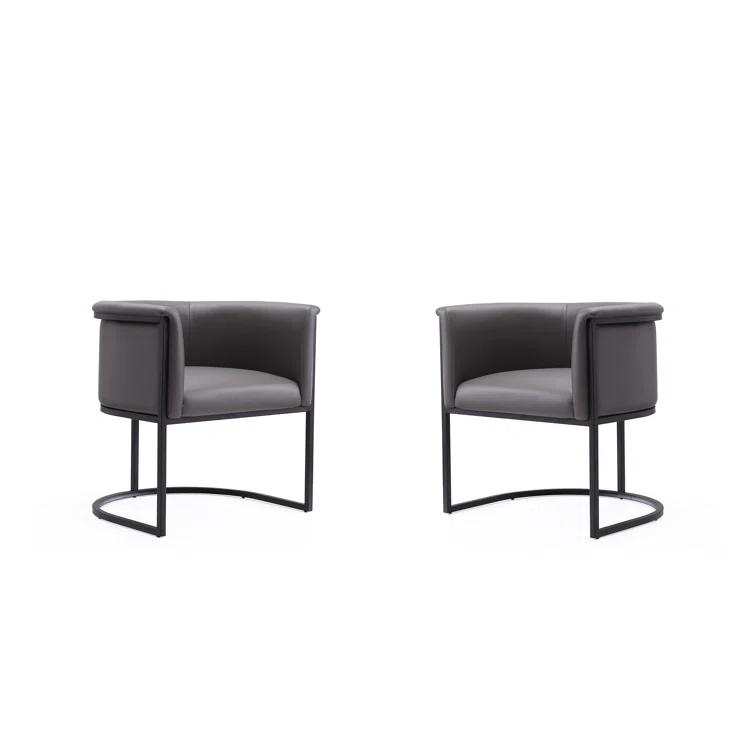 Virgil Faux Leather Upholstered Arm Chair