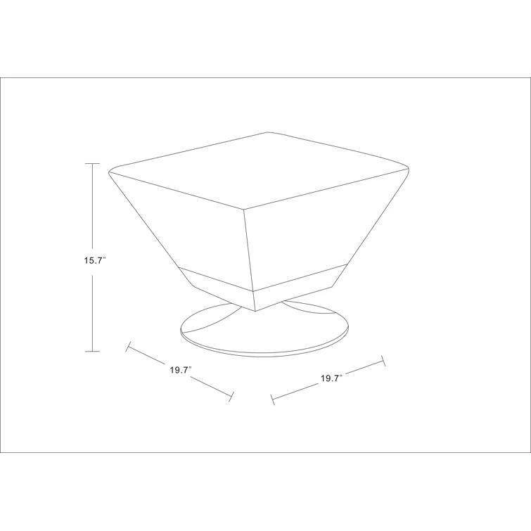 Sabine Faux Leather Ottoman