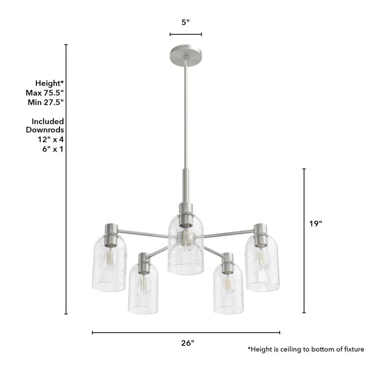 Hunter Fan Lochemeade 5 - Light Unique / Statemen Cylinder Chandelier