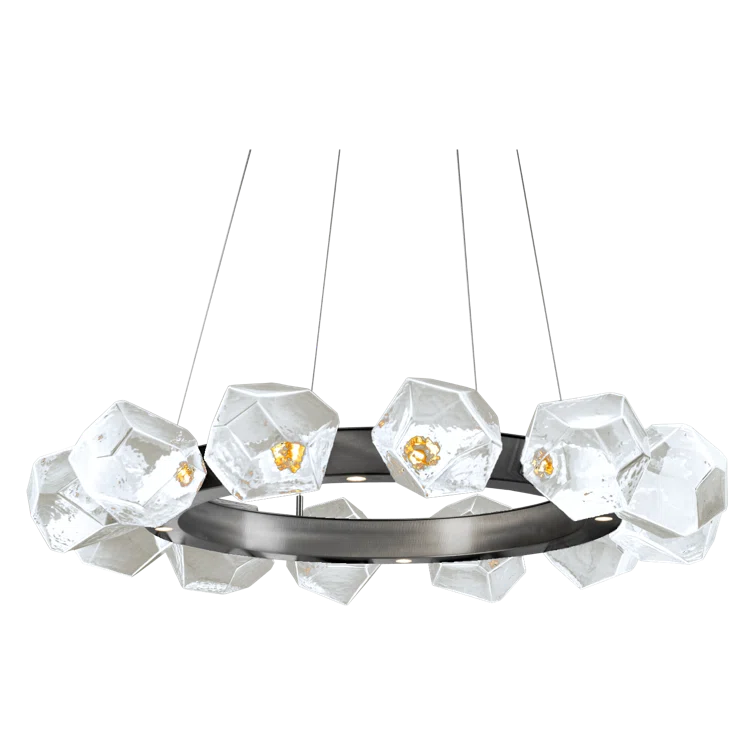 Gem 16 - Light Dimmable LED Wagon Wheel Chandelier