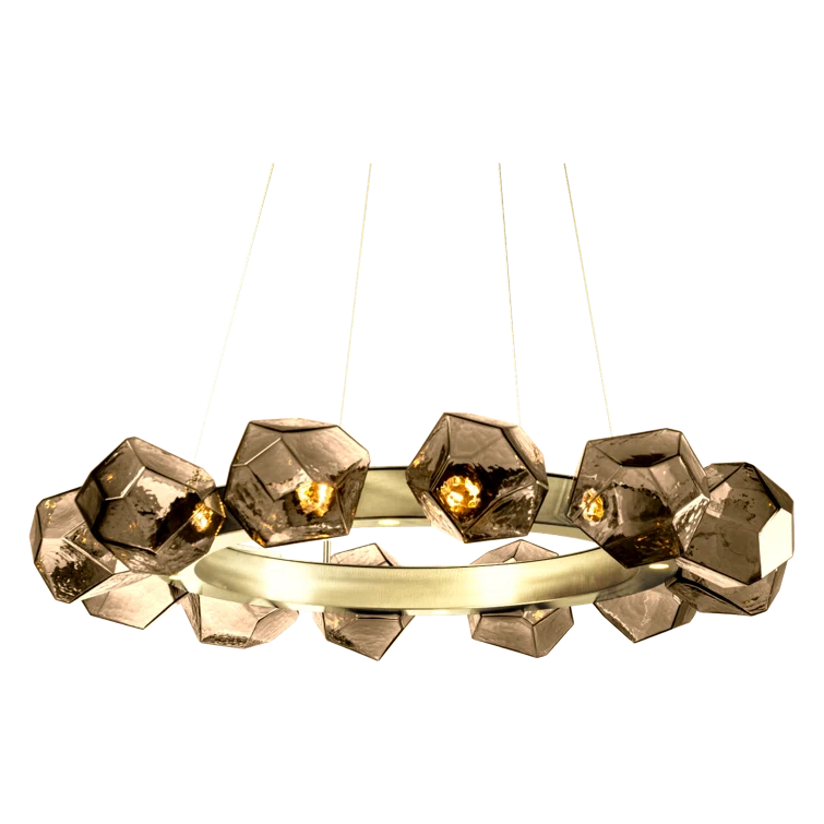 Gem 16 - Light Dimmable LED Wagon Wheel Chandelier