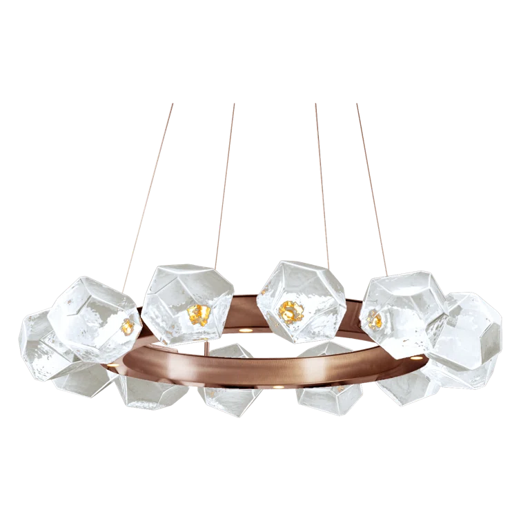 Gem 16 - Light Dimmable LED Wagon Wheel Chandelier