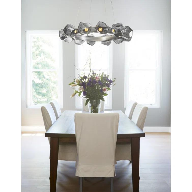 Gem 16 - Light Dimmable LED Wagon Wheel Chandelier