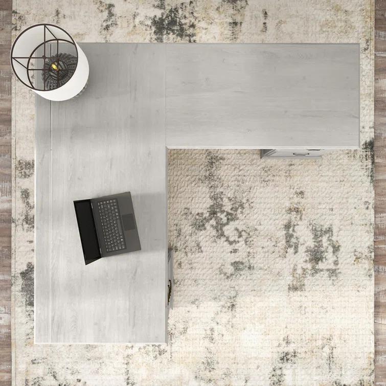 Saratoga 3 Piece L-Shape Computer Desk and Bookcase Office Set