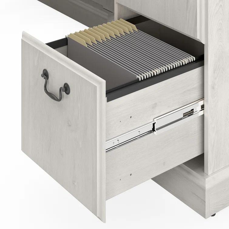 Saratoga 3 Piece L-Shape Computer Desk and Bookcase Office Set