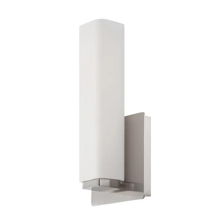 Vogue Brushed Nickel LED Outdoor Wall Sconce with Opal Glass
