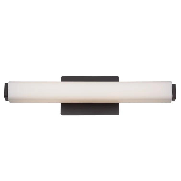 Bronze LED Vanity Light with Opal Glass Shade