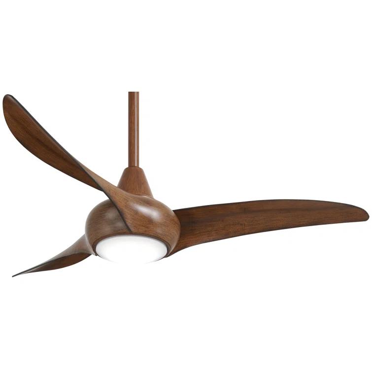 44" 3 - Blade LED Propeller Ceiling Fan with Remote Control and Light Kit Included