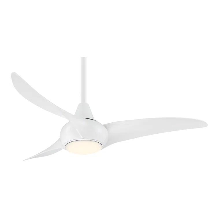 44" 3 - Blade LED Propeller Ceiling Fan with Remote Control and Light Kit Included