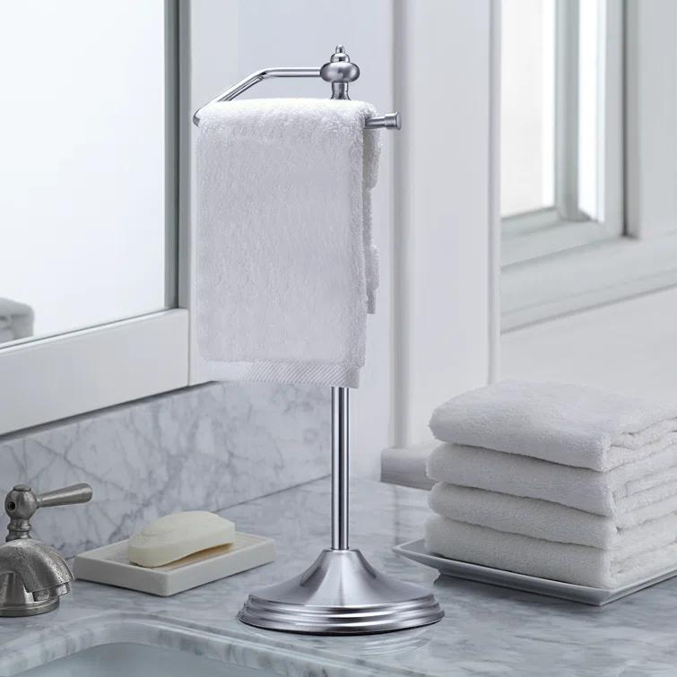 SunnyPoint WF-0K-JOC0-SN Heavy Weight Classic Decorative Metal Fingertip Towel Holder Stand
