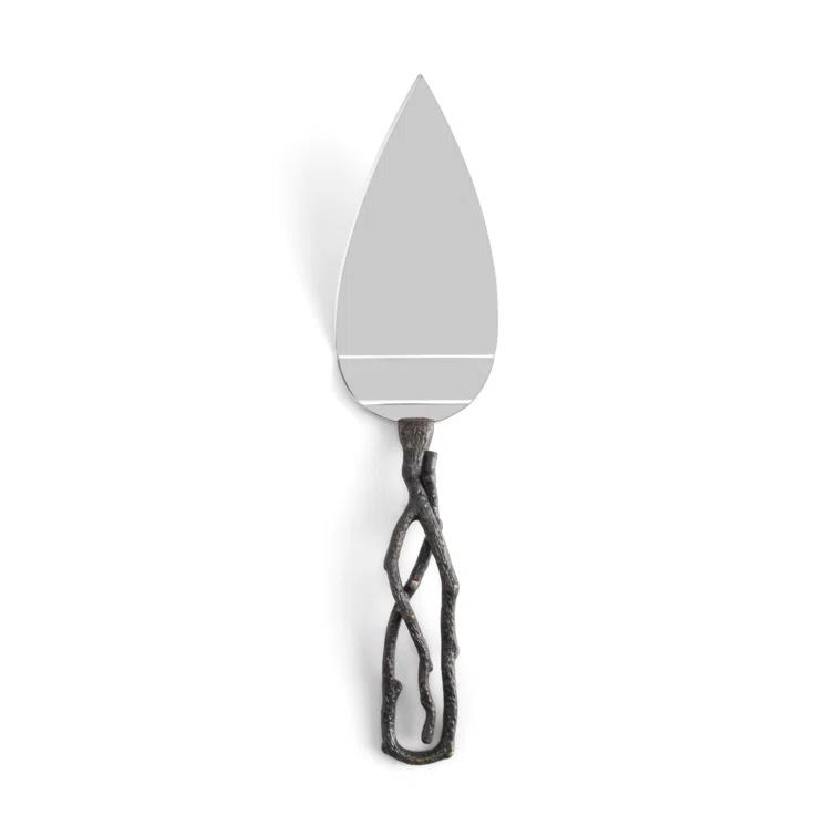 Bronze and Silver Butterfly Ginkgo Cake Server
