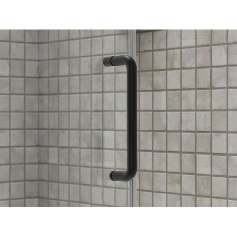 Sliding Shower Door, 75-1/2-In H X 68-1/4 - 71-5/8-In W, With Heavy 5/16-In Thick Crystal Clear Glass