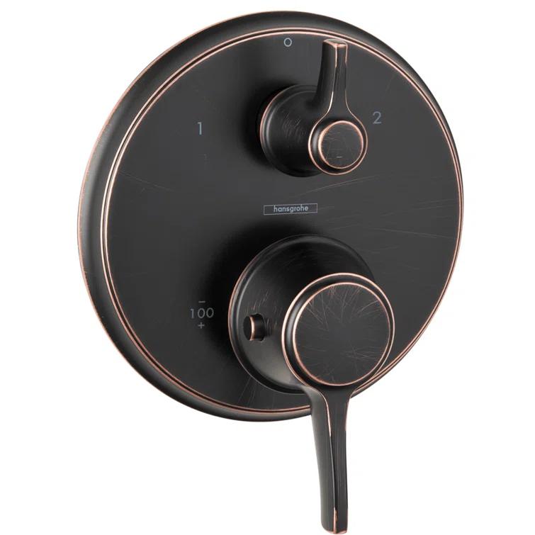 Ecostat C Thermostatic Volume Control and Diverter Faucet Trim with Lever Handle