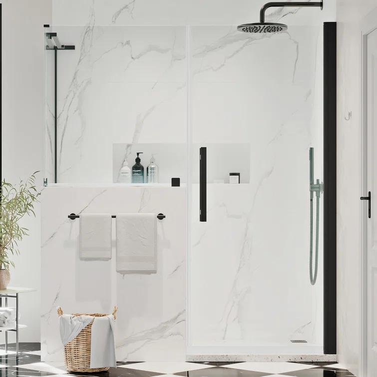 Endless Pasadena 58" W x 72" H Buttress Corner Shower Kit, Door, Panel