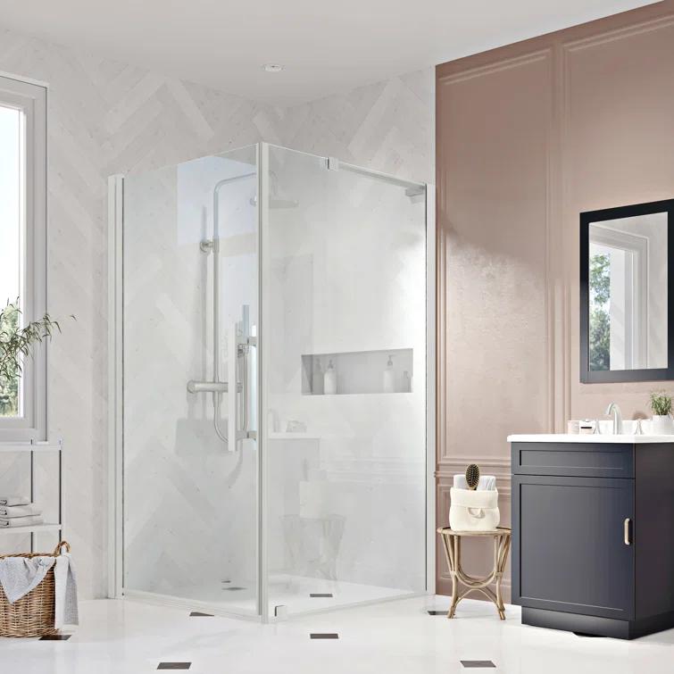 Endless Pasadena 32" W x 72" H Corner Frameless Shower Kit, Door, Panel