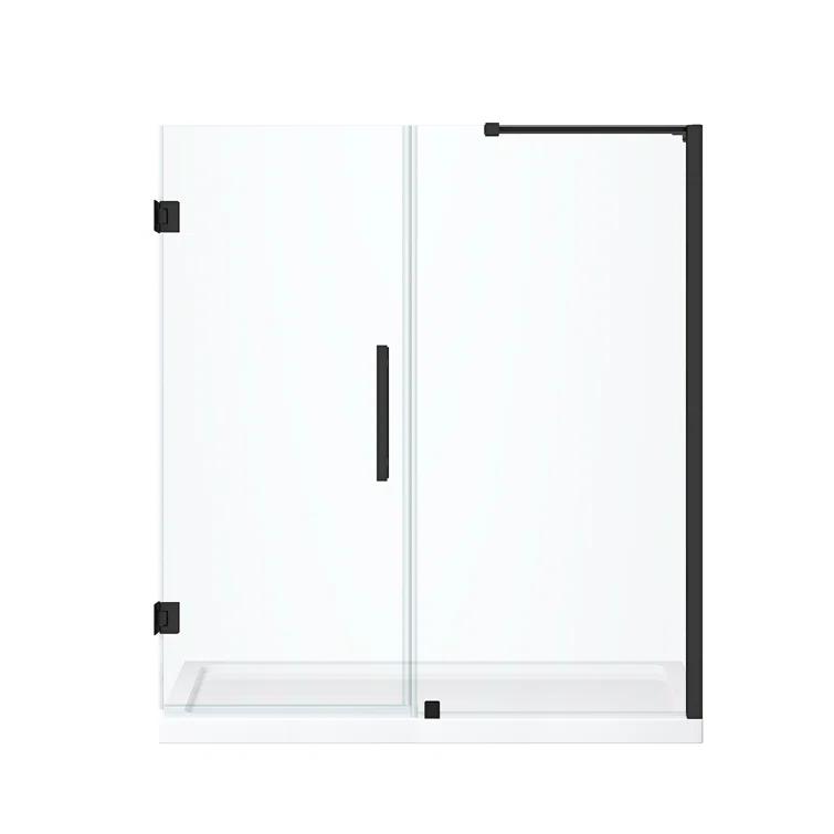 Ove Decors Endless Tampa-Pro 60" W x 72" H Alcove Frameless Shower Kit, Door, Panel, Base TP0180190