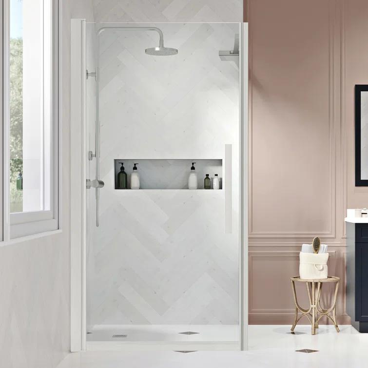 Endless Pasadena 32" W x 72" H Corner Frameless Shower Kit, Door, Panel