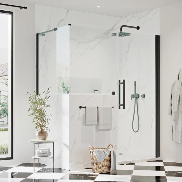 Endless Pasadena 58" W x 72" H Buttress Corner Shower Kit, Door, Panel