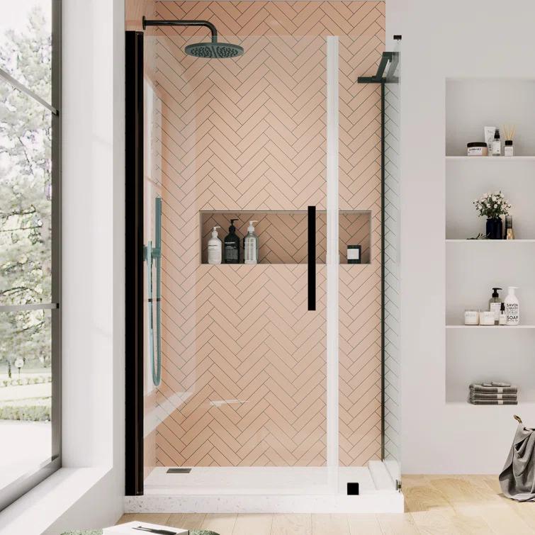 Ove Decors Endless Pasadena 34" W x 72" H Corner Frameless Shower Kit, Door, Panel PA0513300