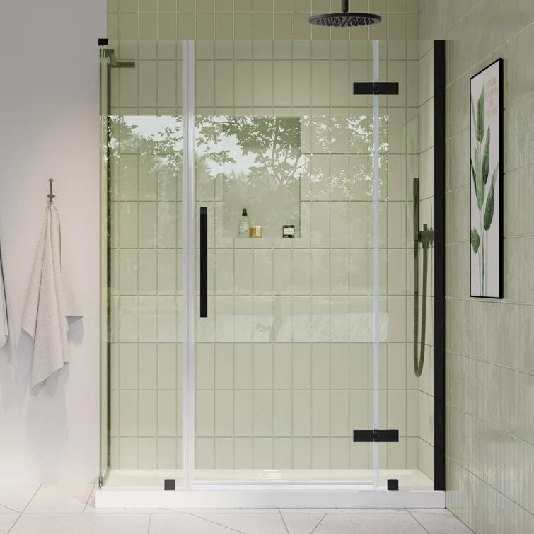 Ove Decors Endless Tampa 54" W x 72" H Corner Frameless Shower Kit, Door, Panel, Base TA1433330