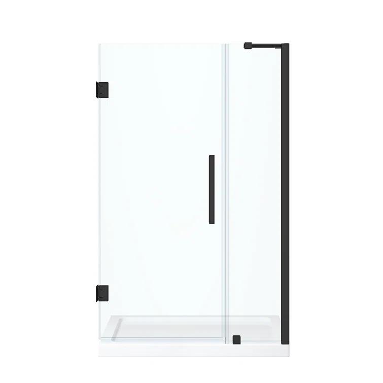 Endless Tampa-Pro 37" W x 72" H Alcove Frameless Shower Kit, Door, Panel, Base