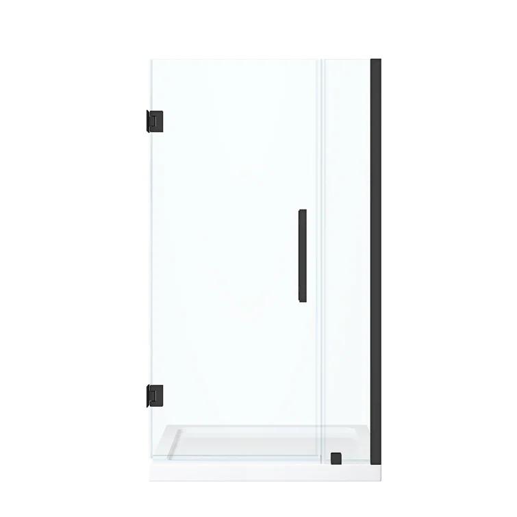 Endless Tampa-Pro 35" W x 72" H Alcove Frameless Shower Kit, Door, Panel, Base