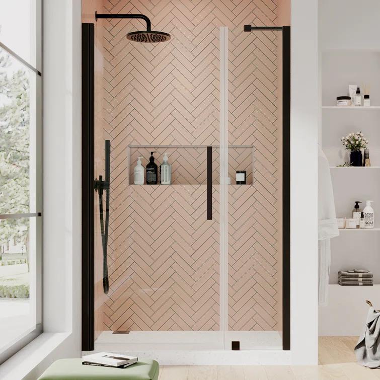 Endless Pasadena 47" W x 72" H Alcove Frameless Shower Kit, Door, Panel