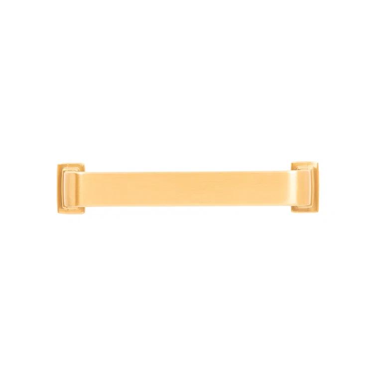 Brushed Golden Brass Bar Handle with Mounting Hardware