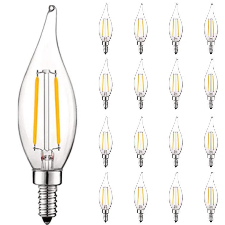 4 Watt (40 Watt Equivalent), CA11 LED, Dimmable Light Bulb, E12/Candelabra Base