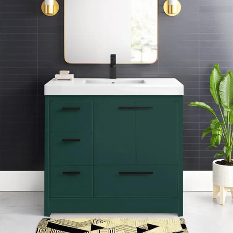 Mercury Row® Southmead 36'' Single Bathroom Vanity with Resin Top