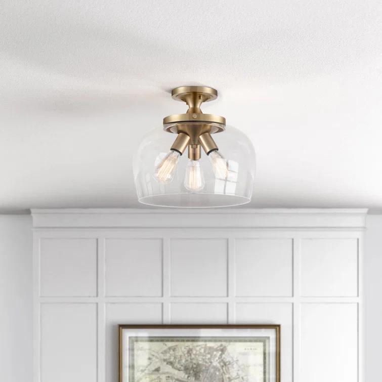 Cromkill Glass Semi Flush Mount