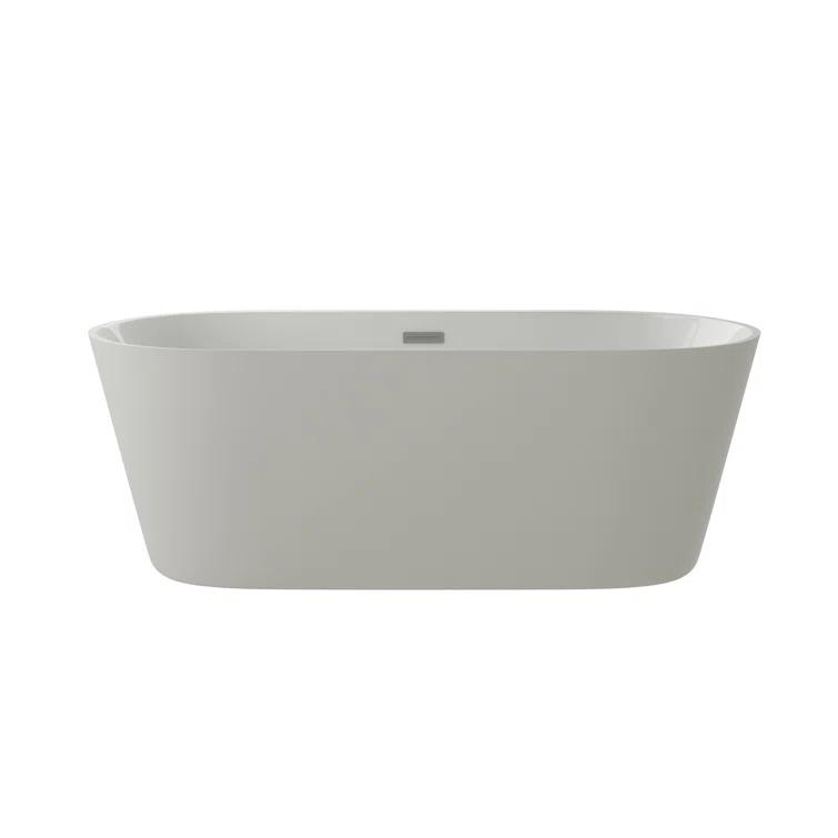 Contemporary-Modern 67'' x 32'' Freestanding Soaking Acrylic Bathtub