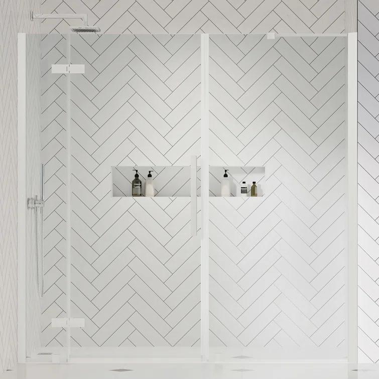 Ove Decors Endless Tampa 73" W x 72" H Alcove Frameless Shower Kit, Door, 2 Panel TA1460400