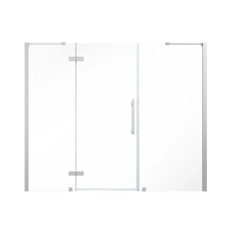 Endless Tampa 87" W x 72" H Alcove Frameless Shower Kit, Door, 2 Panel