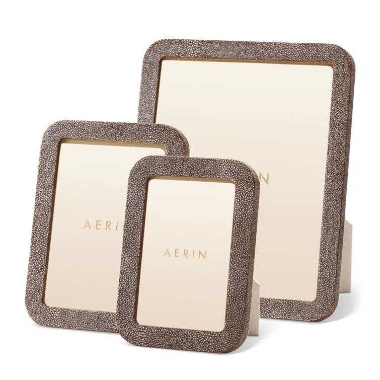 AERIN Shagreen Leather Picture Frame
