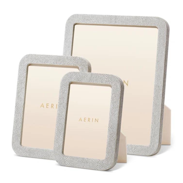 AERIN Shagreen Leather Picture Frame