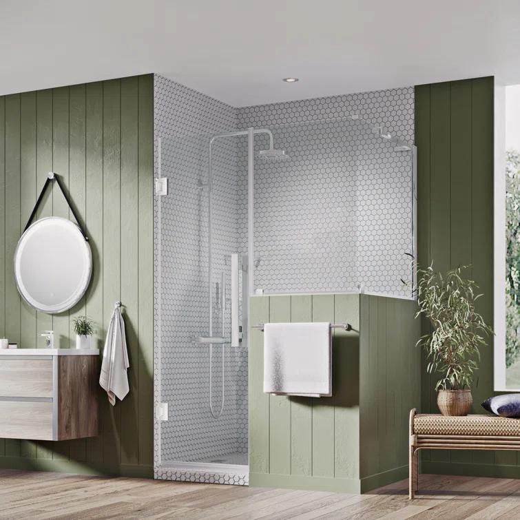 Ove Decors Endless Tampa-Pro 47" W x 72" H Buttress Corner Shower Kit, Door, Panel, Shelves TP0194201