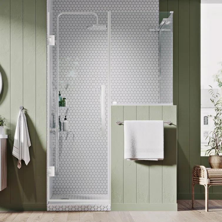 Ove Decors Endless Tampa-Pro 47" W x 72" H Buttress Corner Shower Kit, Door, Panel, Shelves TP0194201