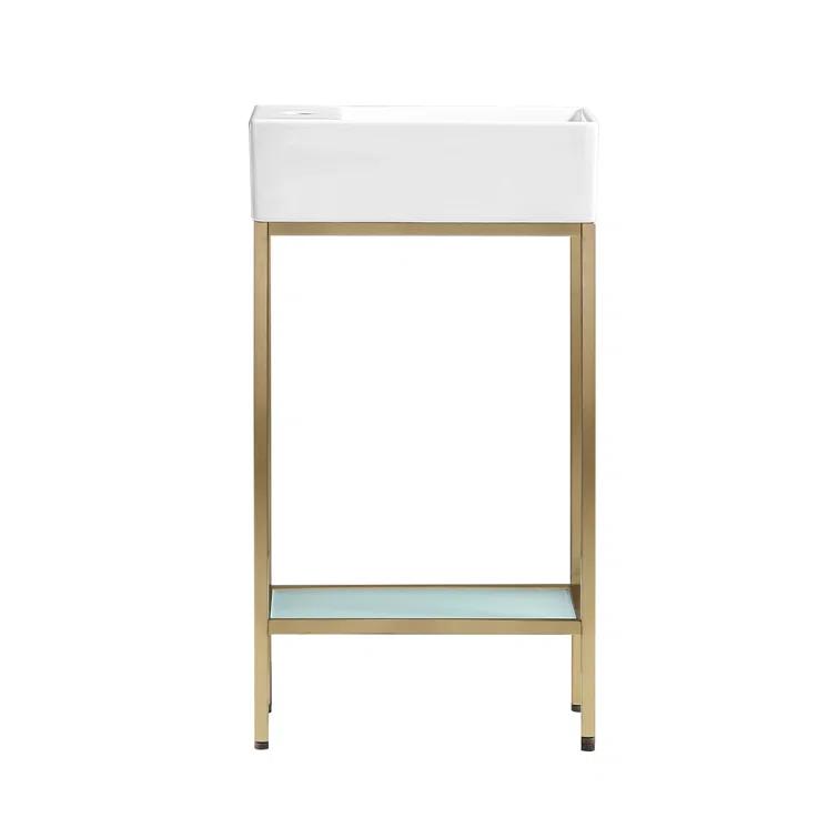 Pierre 19.5 Single, Freestanding, Open Shelf, Frame Bathroom Vanity