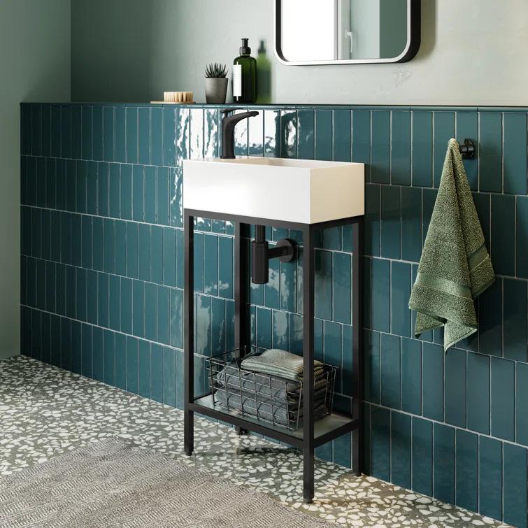 Pierre 19.5 Single, Freestanding, Open Shelf, Frame Bathroom Vanity