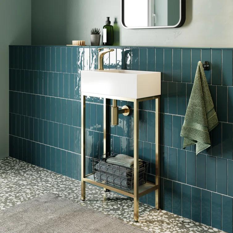 Pierre 19.5 Single, Freestanding, Open Shelf, Frame Bathroom Vanity