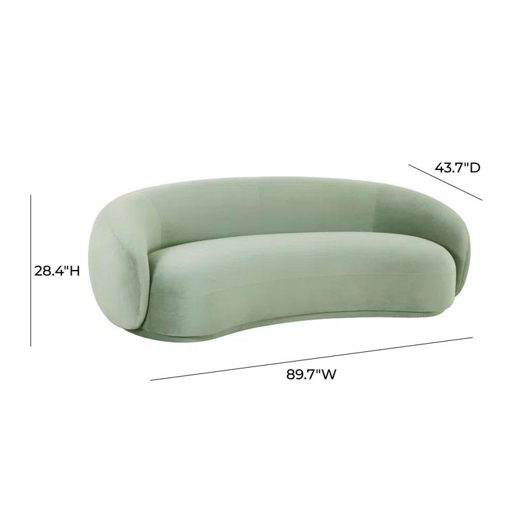 Kendall 90'' Velvet Upholstered Sofa