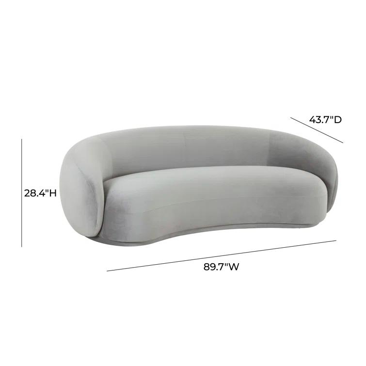 Kendall 90'' Velvet Upholstered Sofa