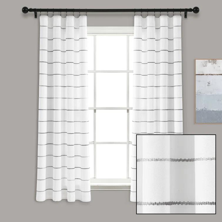 Lush Decor Reyna Semi Sheer Curtain Pair (Set of 2)