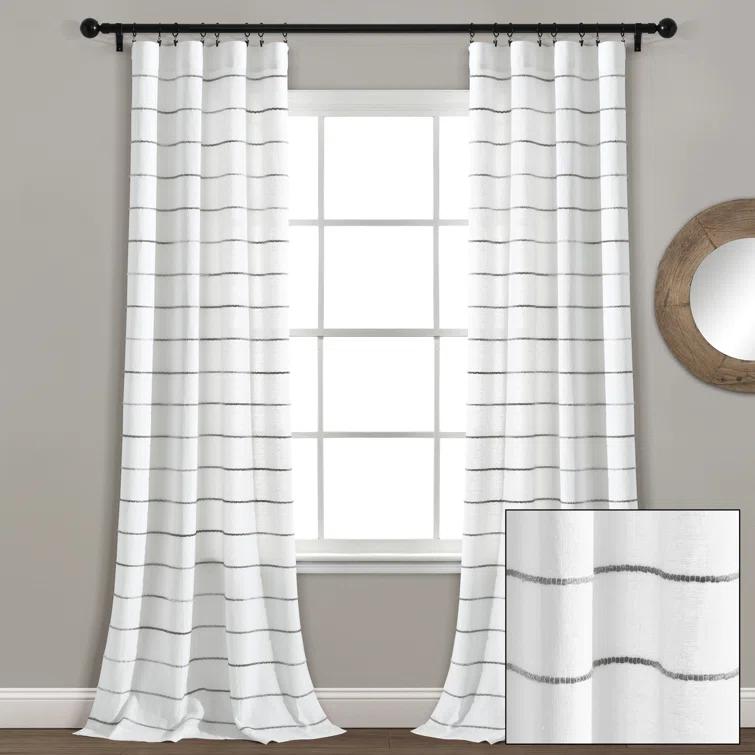 Lush Decor Reyna Semi Sheer Curtain Pair (Set of 2)