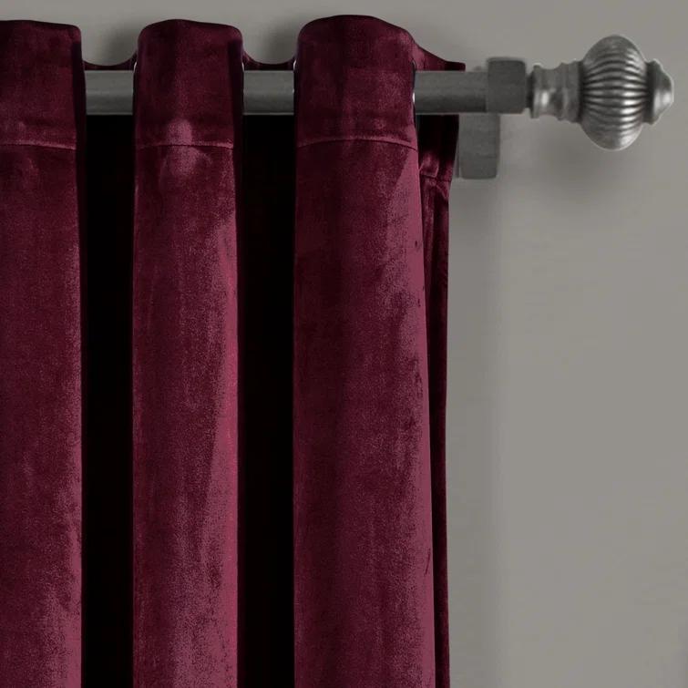 Lush Decor Prima Velvet Solid Velvet Solid Room Darkening Thermal Curtain Panels (Set of 2)