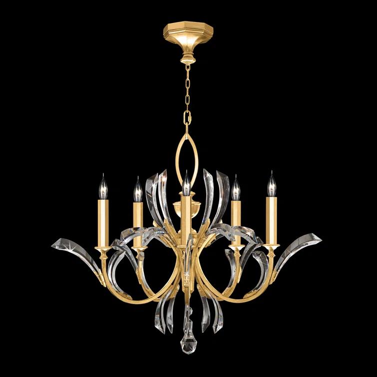 Beveled Arcs 5 - Light Classic / Traditional Chandelier