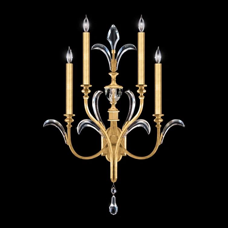 Beveled Arcs Candle Wall Light